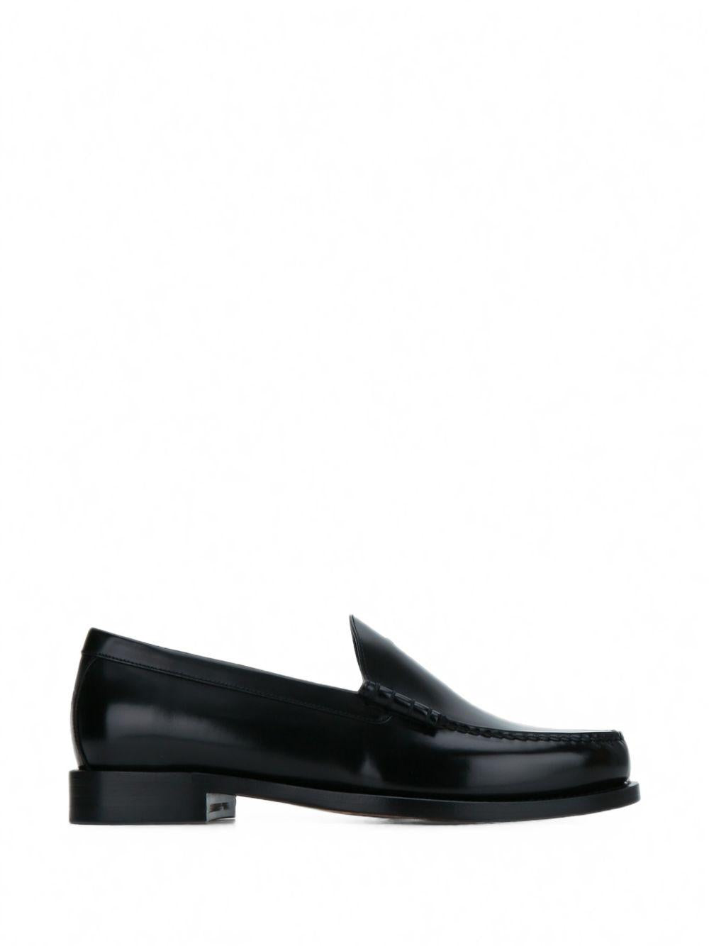 CELINE Black Leather Loafers for Men