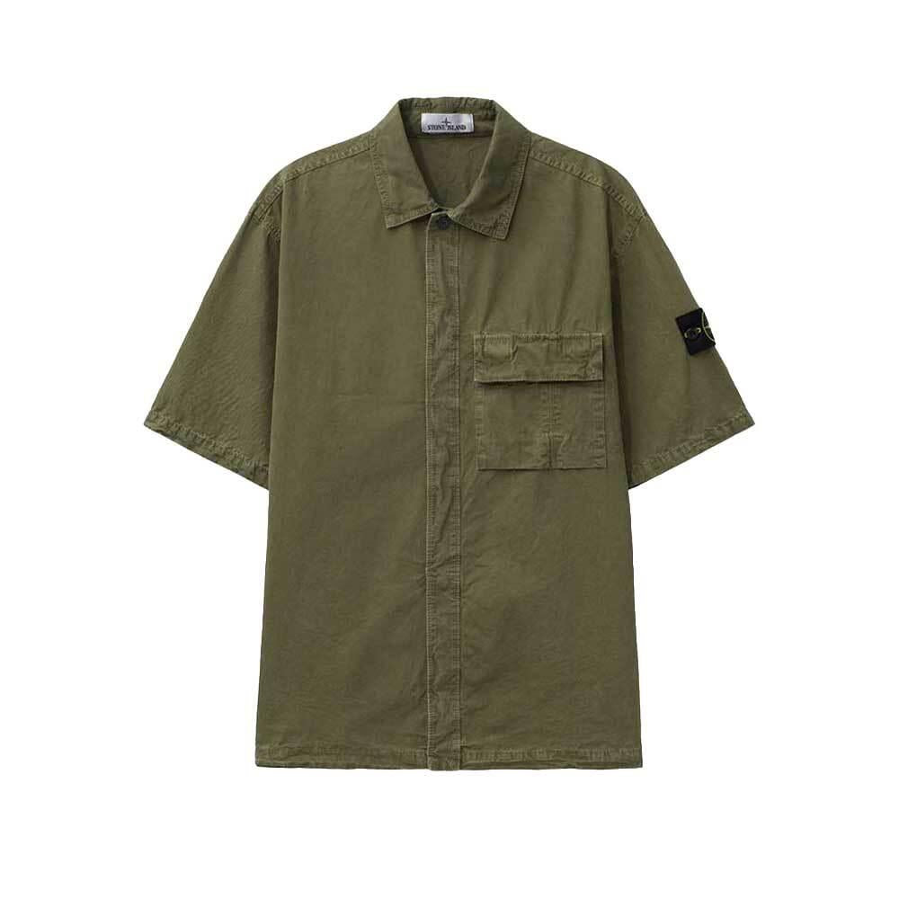 STONE ISLAND Short Sleeve Military Overshirt Jacket for Men