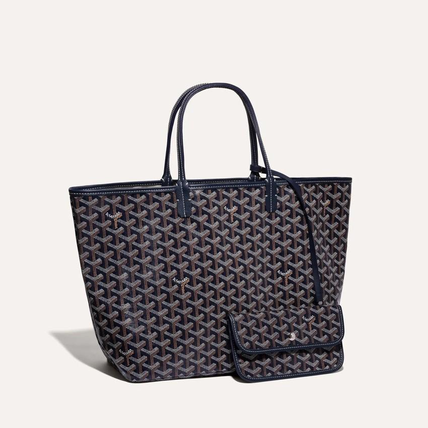 GOYARD Saint Louis PM Tote Bag Navy Women’s Canvas