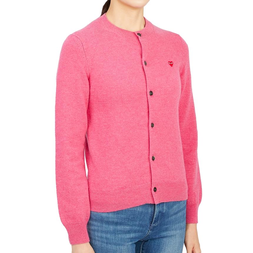 Comme des Garcons Mini Red Heart Patch Women’s Cardigan AZ N079 051 4