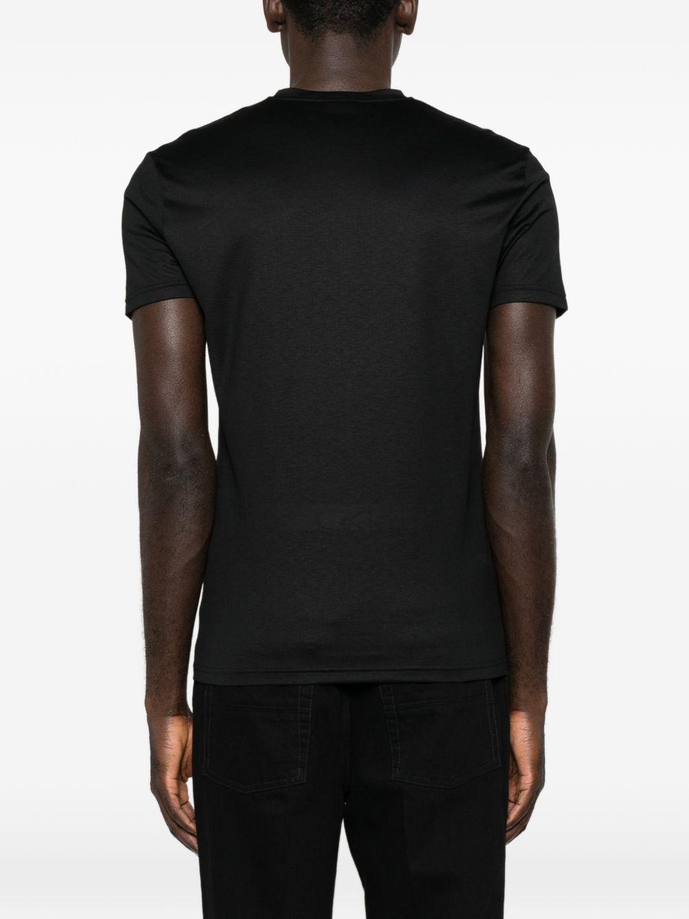 GUCCI Black Cotton Short Sleeve T-Shirt for Men