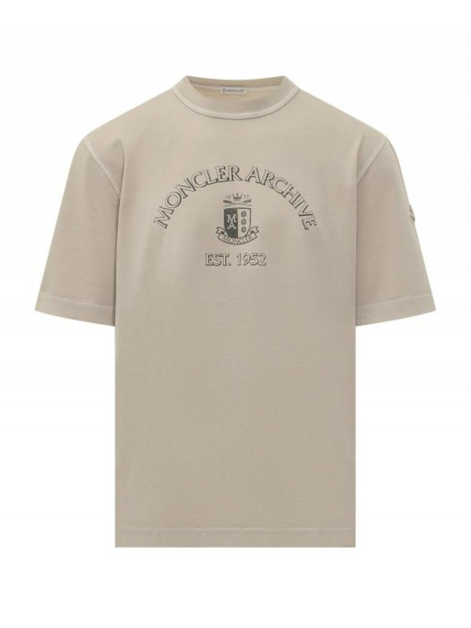 Moncler Logo Print Cotton T-Shirt for Men
