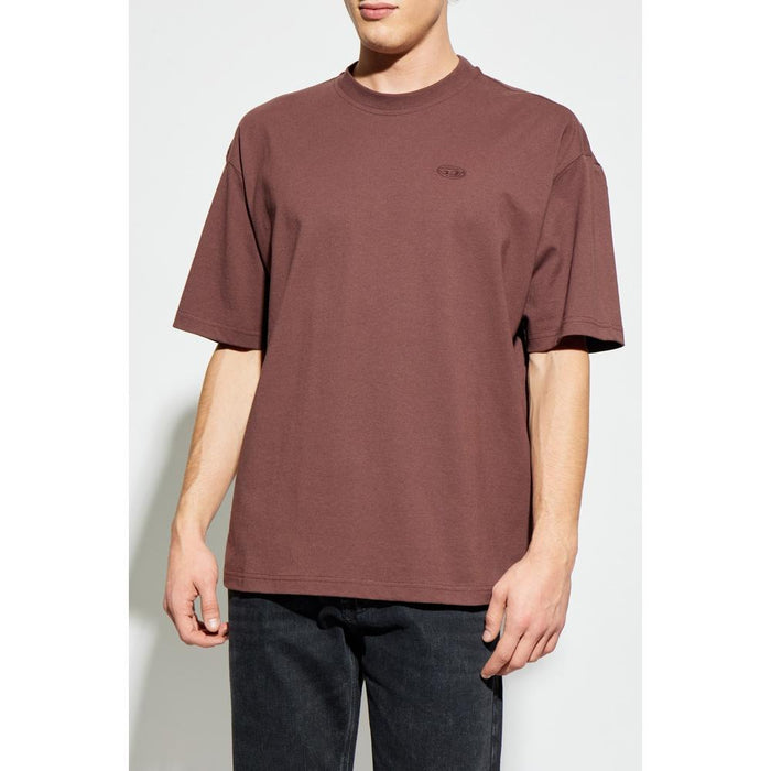 DIESEL Logo Short Sleeve T-Shirt Men White Cotton