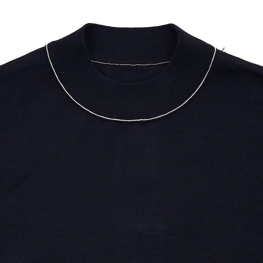 Maison Margiela Women’s Wool Crewneck Knit Sweater Navy