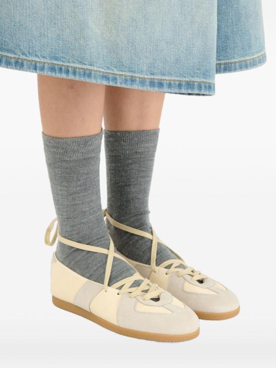 Maison Margiela Beige Leather Ballet Flats
