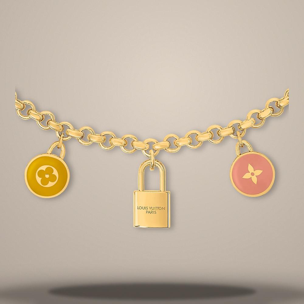 Louis Vuitton Confetti Chain Gold-Tone Metal Bag Charm Keychain M03459