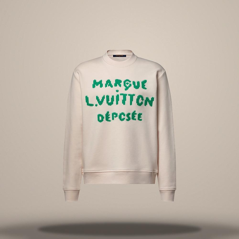Louis Vuitton Women's Embroidered Signature Sweatshirt Regular Fit