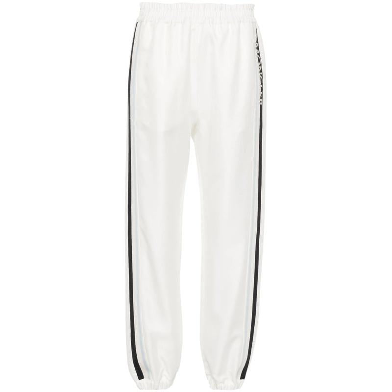 Moncler Logo Trim Jogger Sweatpants Women White