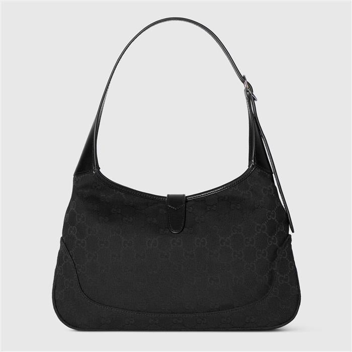 GUCCI Jackie 1961 Medium Leather Shoulder Bag Black