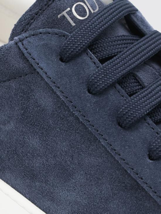 Tods Blue Leather Low-Top Sneakers for Men