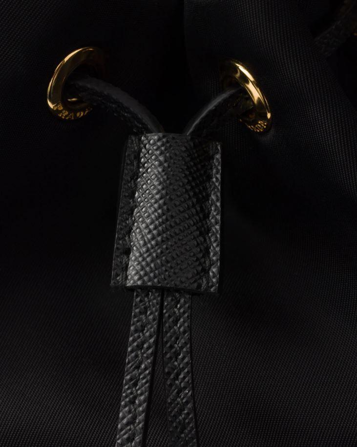 PRADA Duet Re-Nylon Bucket Bag Pouch Black