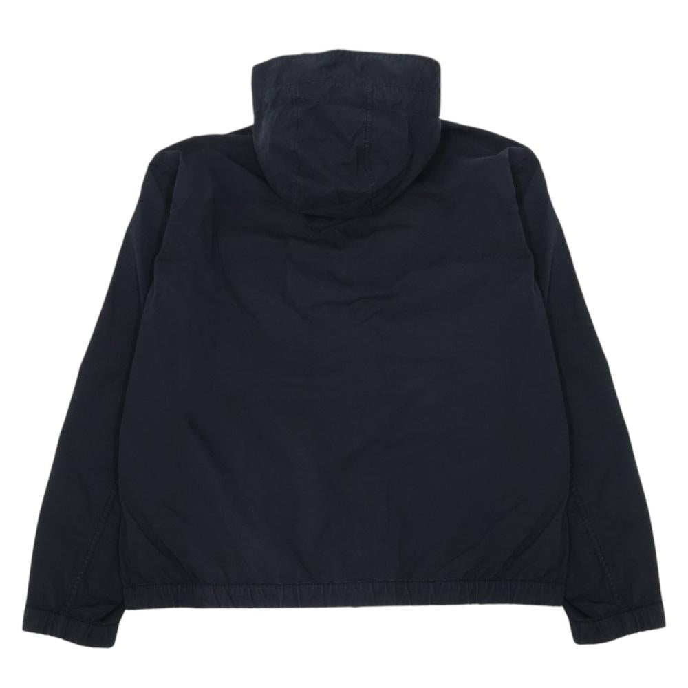STONE ISLAND Badge Patch Men's Jacket Black Cotton Zip-Up
