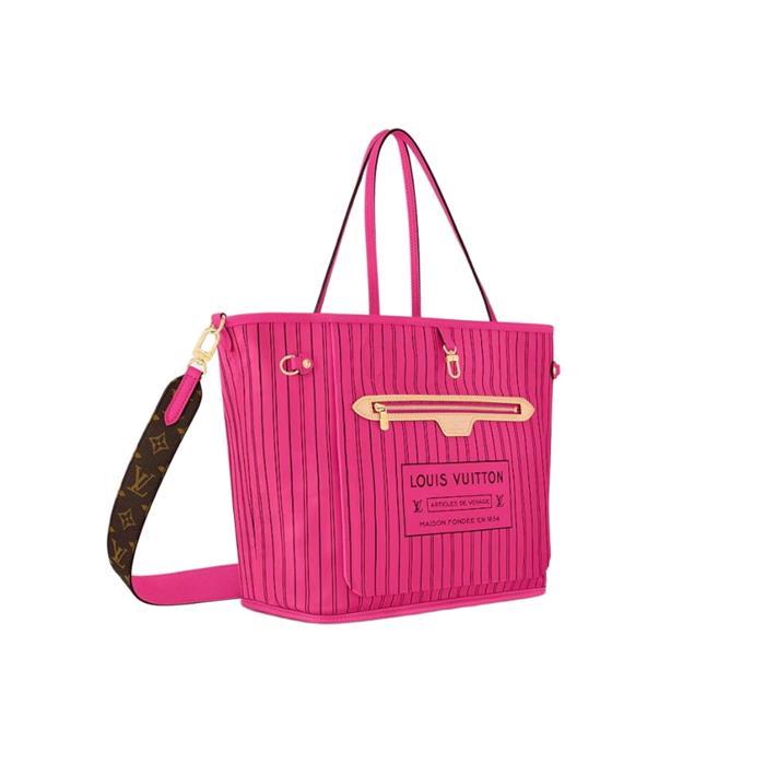 Louis Vuitton Neverfull Bandouliere Leather Shoulder Tote Bag