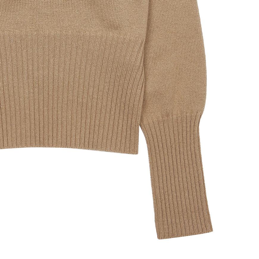 Max Mara Women’s NUCIA Round Neck Knit Sweater Beige
