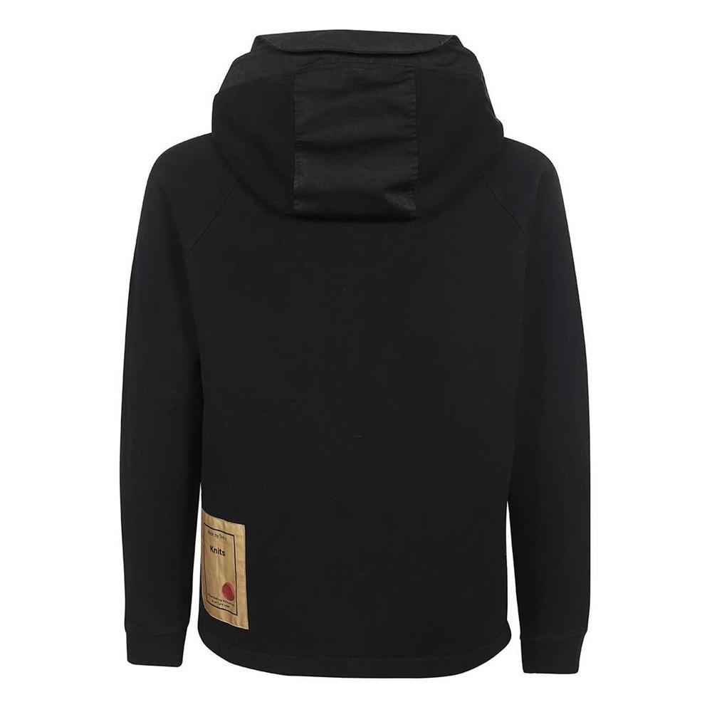 Ten C Back Logo Label Black Hooded Zip-Up Jacket 22CTCUF02148 A06455 999