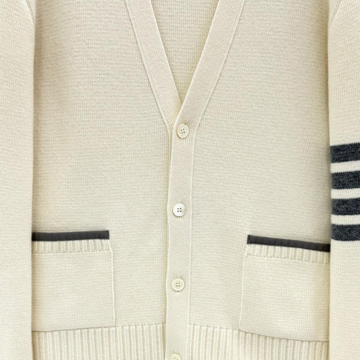 THOM BROWNE Milano Stitch Line Cardigan Men’s Knit Navy