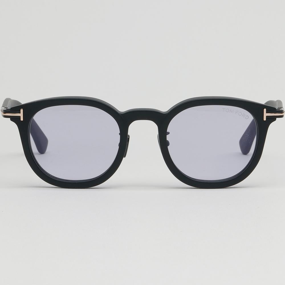 TOM FORD Matte Black Acetate Asian Fit Sunglasses Light Purple Lens TF1151D 02Y