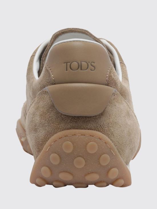 Tods Beige Leather Low-Top Sneakers for Women