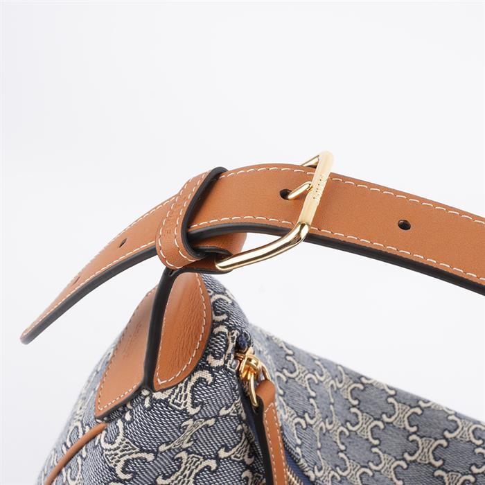 CELINE Triomphe Jacquard Loulou Shoulder Bag