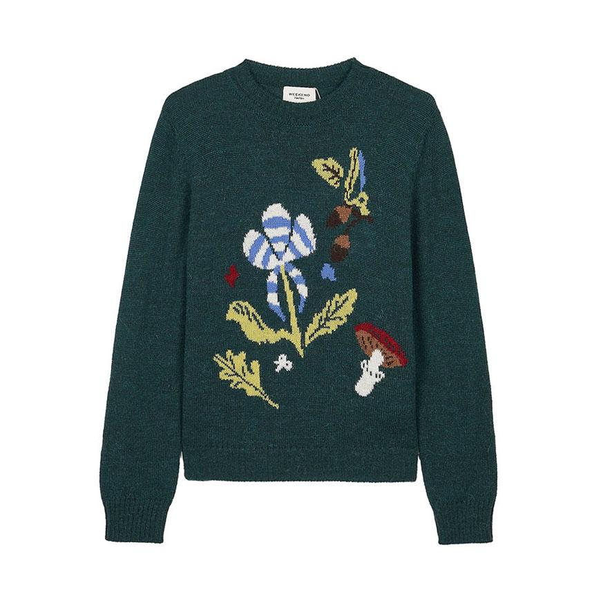 Max Mara Alpaca Wool Crewneck Knit Sweater for Women