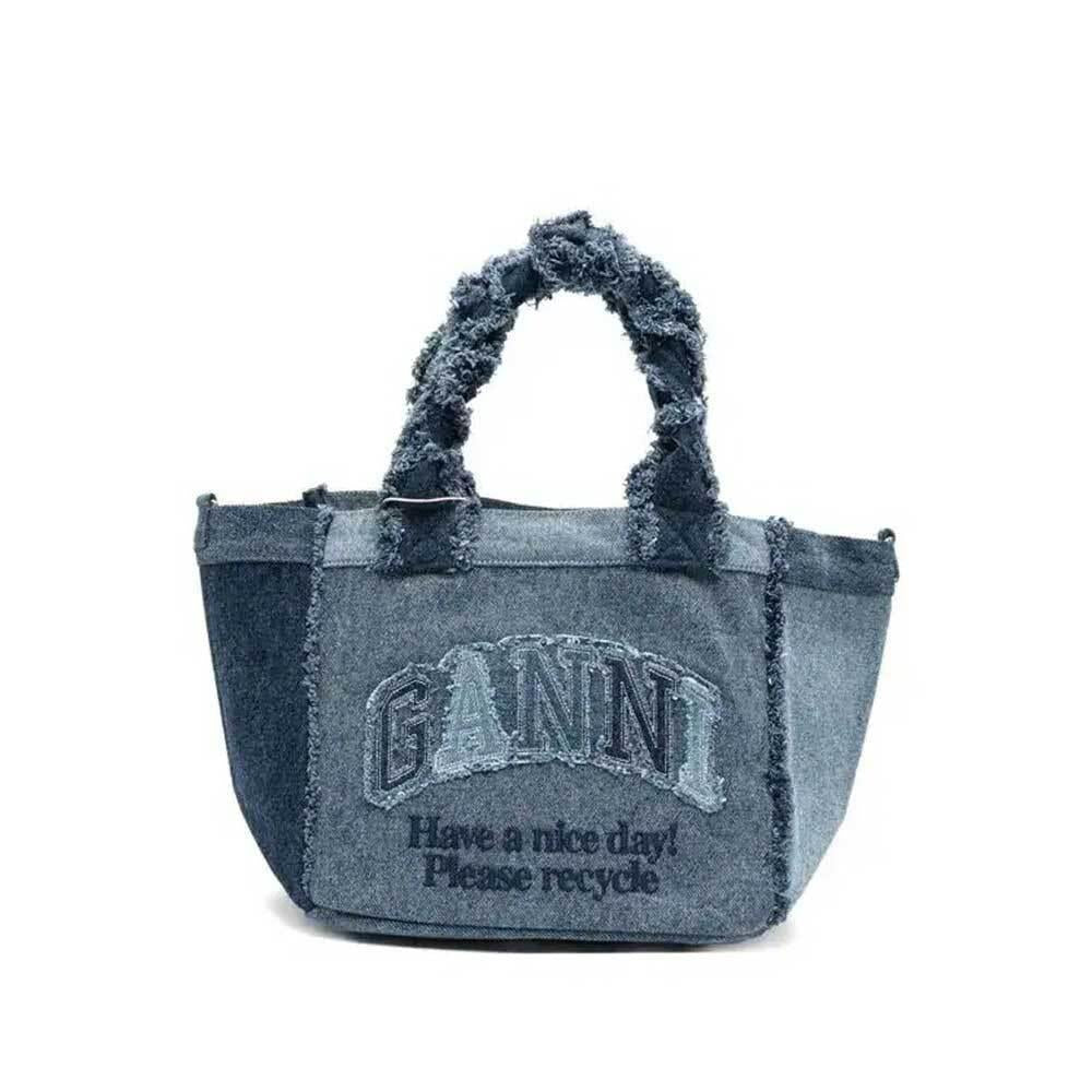 GANNI Recycled Denim Tote Bag B2110092 569