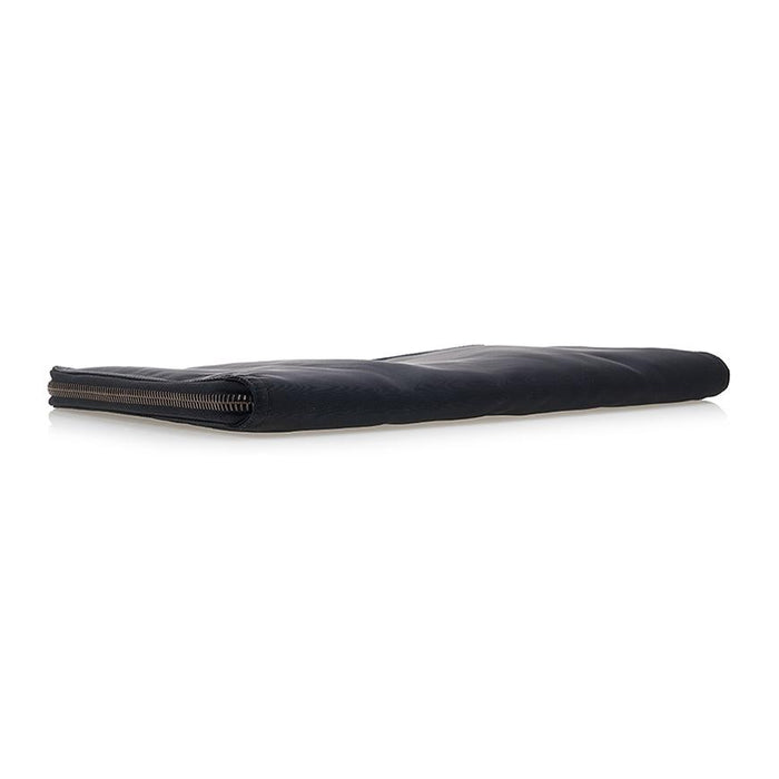 BALENCIAGA Explorer Logo Clutch Bag Black Leather Men