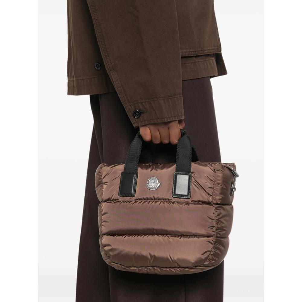 Moncler Black Leather Tote Bag