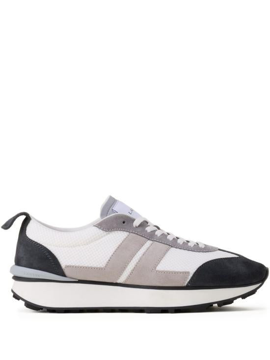 Lanvin Light Gray Dark Sneakers Mesh Low-Top Men's Shoes