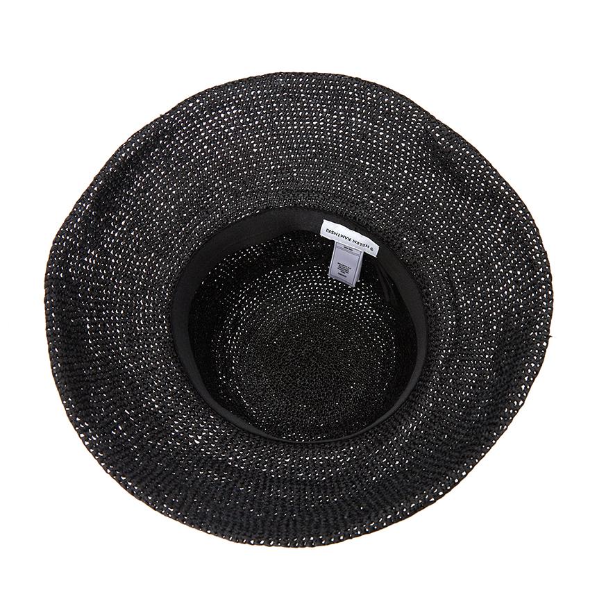 HELEN KAMINSKI Women's Raffia Cloche Hat HAT50330 CHARCOAL