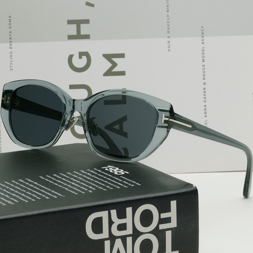 TOM FORD Transparent Blue Acetate Asian Fit Sunglasses TF1168K 90A
