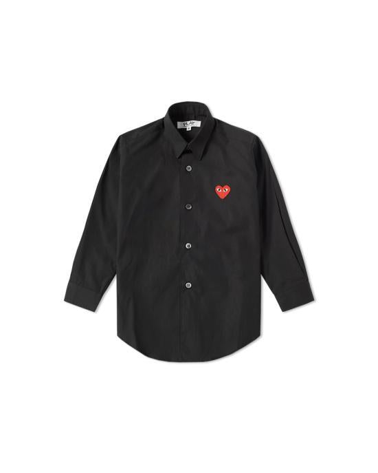 Comme des Garcons Red Heart Patch Long Sleeve Shirt P1 B002 1 AZ B002 051 1