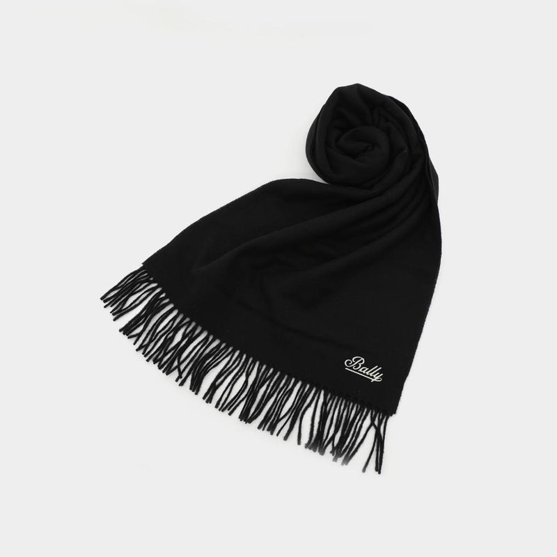 BALLY Embroidered Logo Wool Scarf WSC04WWO314 U901