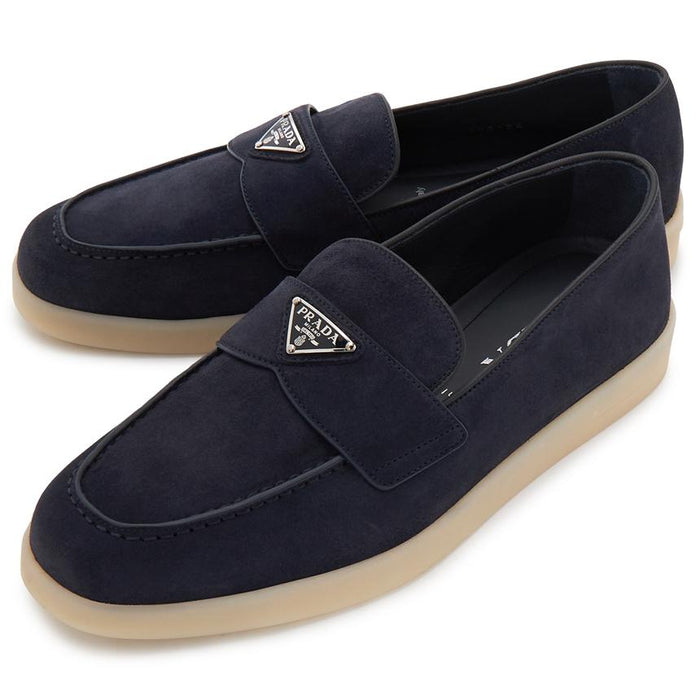 PRADA Black Leather Penny Loafers Men’s Shoes