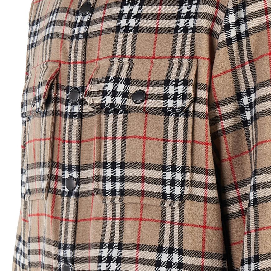 BURBERRY Men’s Embroidered Wool Blend Shirt Jacket 8043839 M CALMORE A7028