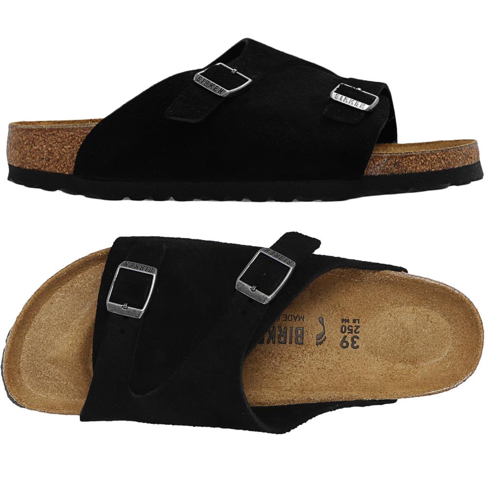 Birkenstock Zurich Suede Narrow Fit Sandals Black