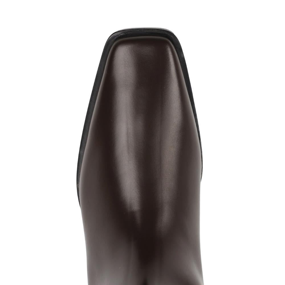 Toteme Brown Leather The Riding Knee High Boots Women 234 WLGSE076 LE0015