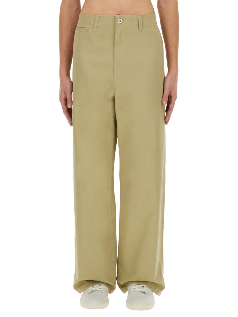 BURBERRY Beige Wool Tailored Suit Pants for Men