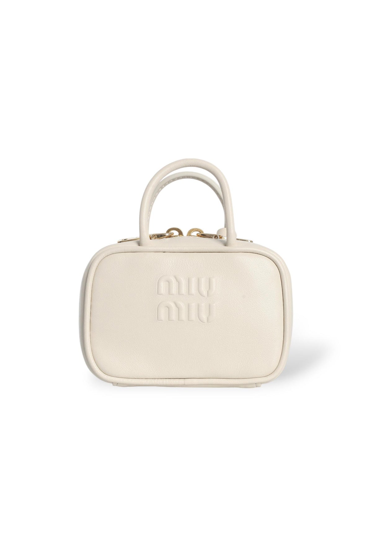 Miu Miu Micro Beau Bag White Leather Crossbody Bag