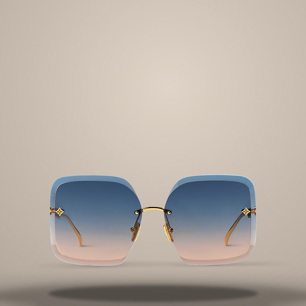 Louis Vuitton Men's Jewel Square Gold-Tone Metal Frame Sunglasses