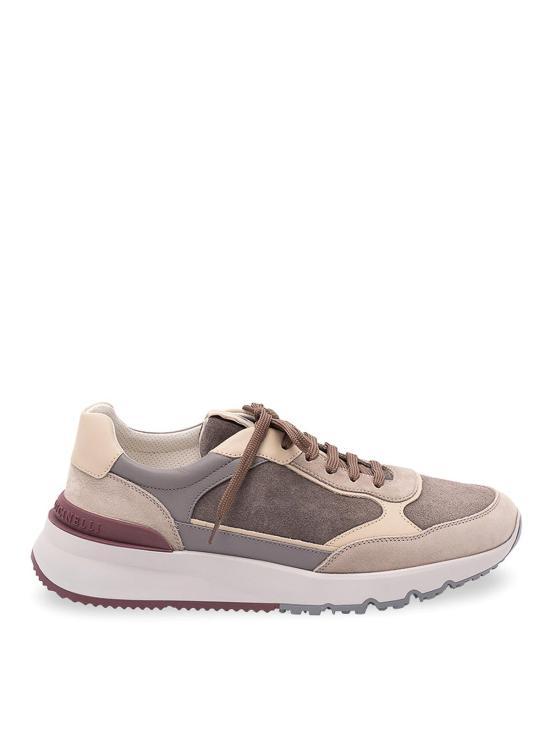 Brunello Cucinelli Nubuck Suede Running Sneakers Gray Men’s