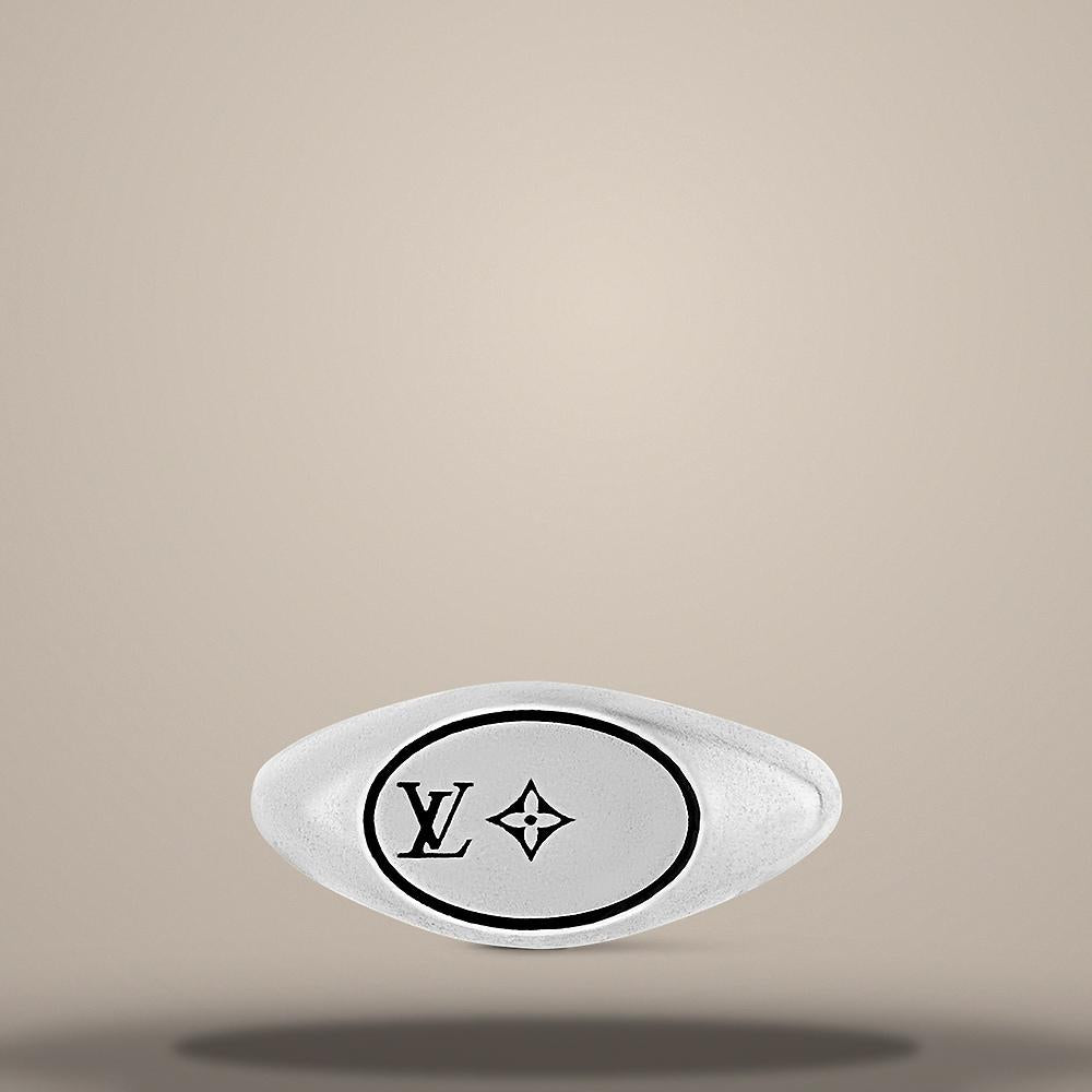 Louis Vuitton Sterling Silver 925 LV Tailor Ring M1151