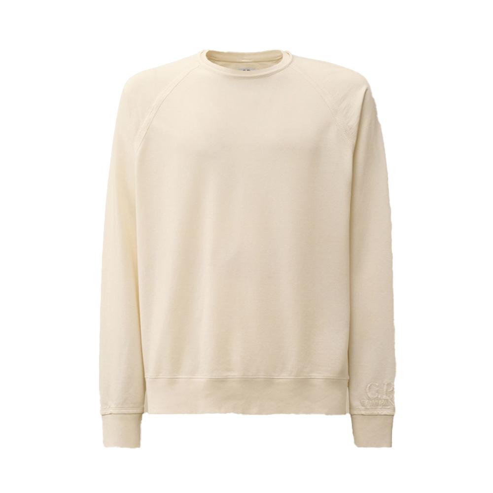 CP Company Light Fleece Crewneck Sweatshirt Men White