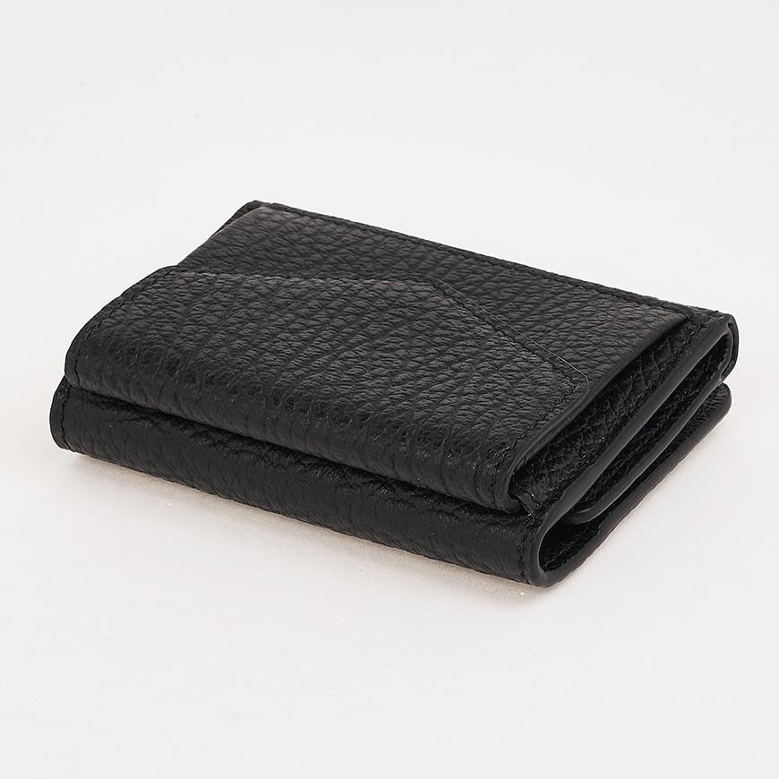 Maison Margiela Unisex Four-Stitch Leather Bifold Wallet Black