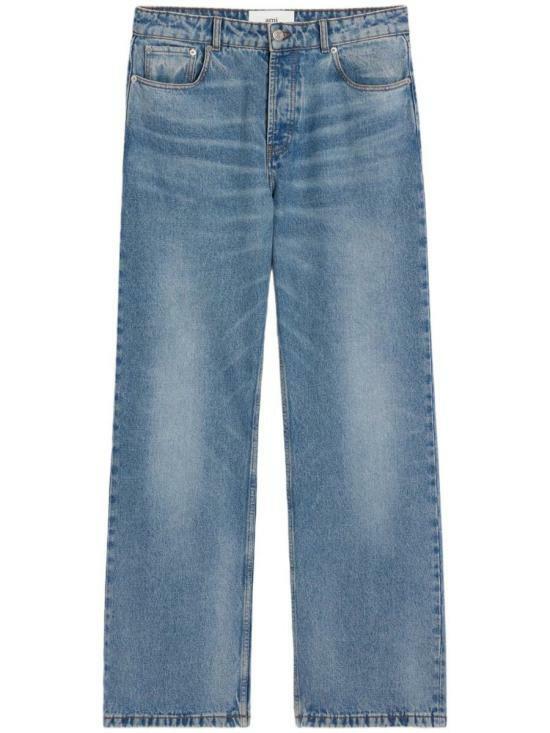 AMI Large Fit Jeans Denim Pants Navy