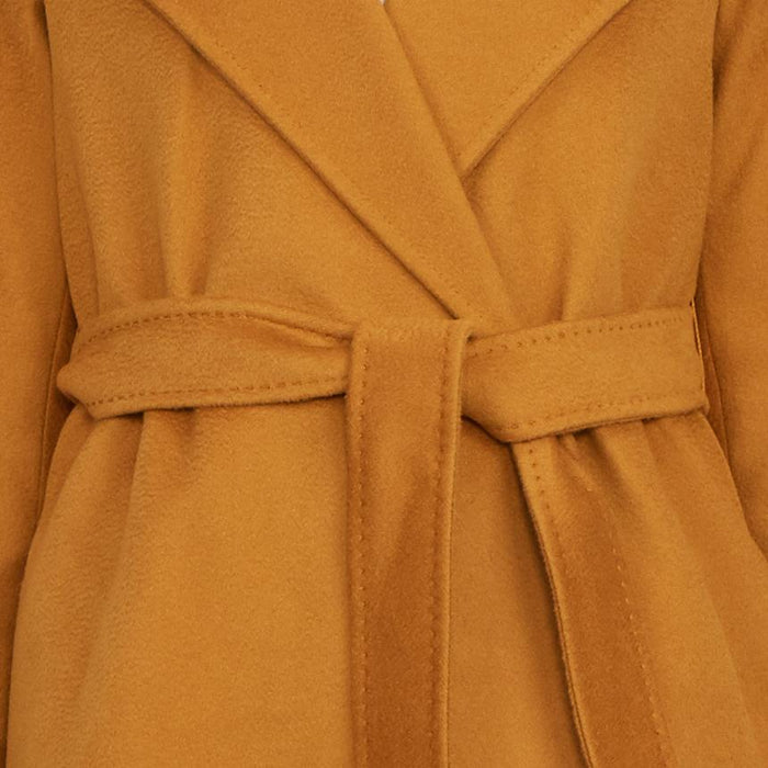 Max Mara Danton Hooded Coat Beige Wool Blend