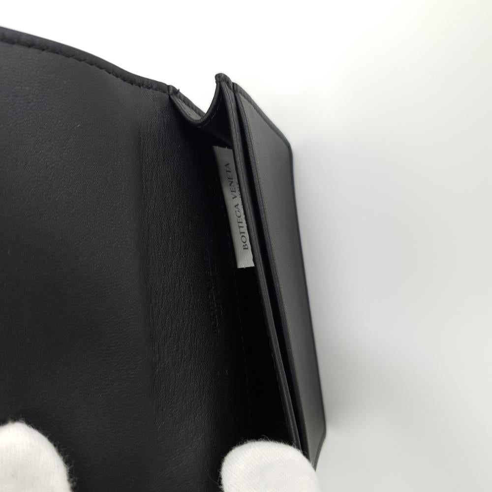 Bottega Veneta Intrecciato Leather Card Holder Black