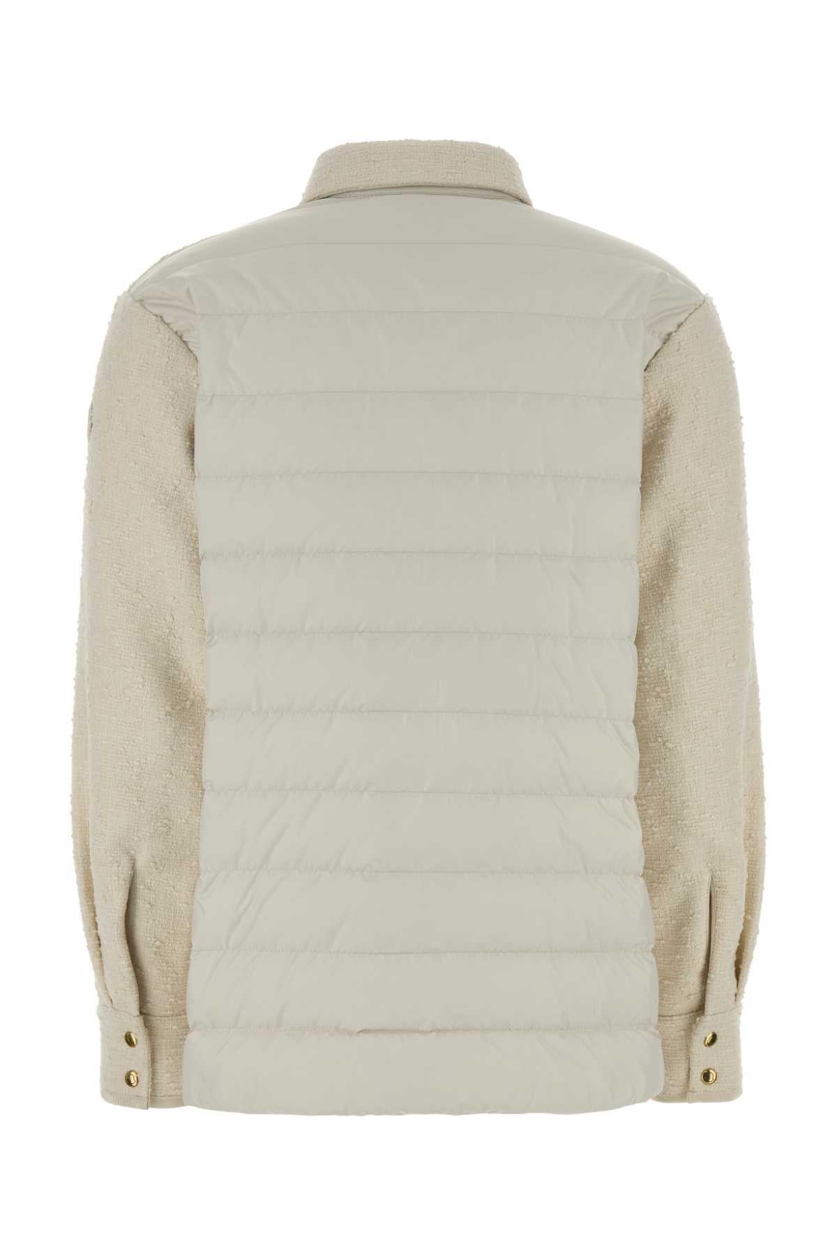 Moncler Long Sleeve Button-Up Shirt Women’s White Cotton