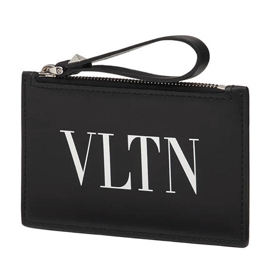 VALENTINO VLTN Leather Card Holder Wallet for Men