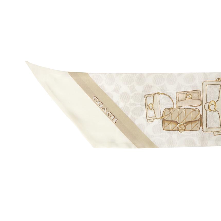 Coach Women’s Silk Skinny Scarf CAS77 CHK