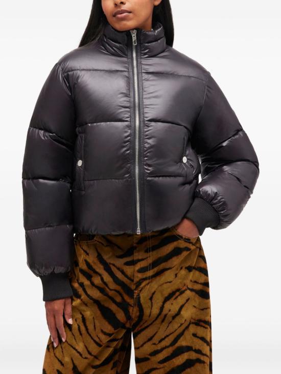 GANNI Shiny Nylon Short Puffer Jacket W0957099